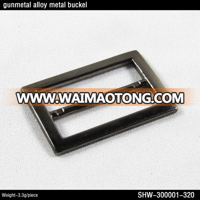 Rectangle metal alloy buckle , Metal slider buckle for belt, hot selling release buckle for garment