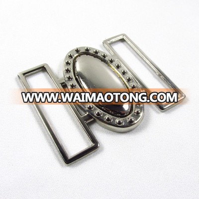 Factory nickle color metal clasp belt buckle for dress slider clip buckle