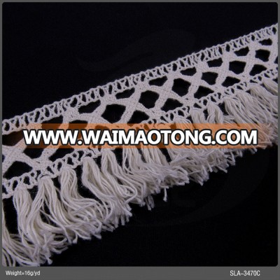 6cm wide Cotton crochet lace trim for Garment accessories