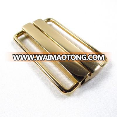 China manufacture 4cm wide light gold color metal clasp buckle belt buckle