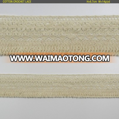 Factory wholesale OEM service handmade fine crochet cotton lace cotton embroidery lace trim