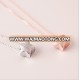 Sterling 925 Silver Lovely Little Star Pendant Charm Chain Necklace 16" Silver and Rose Gold Tone